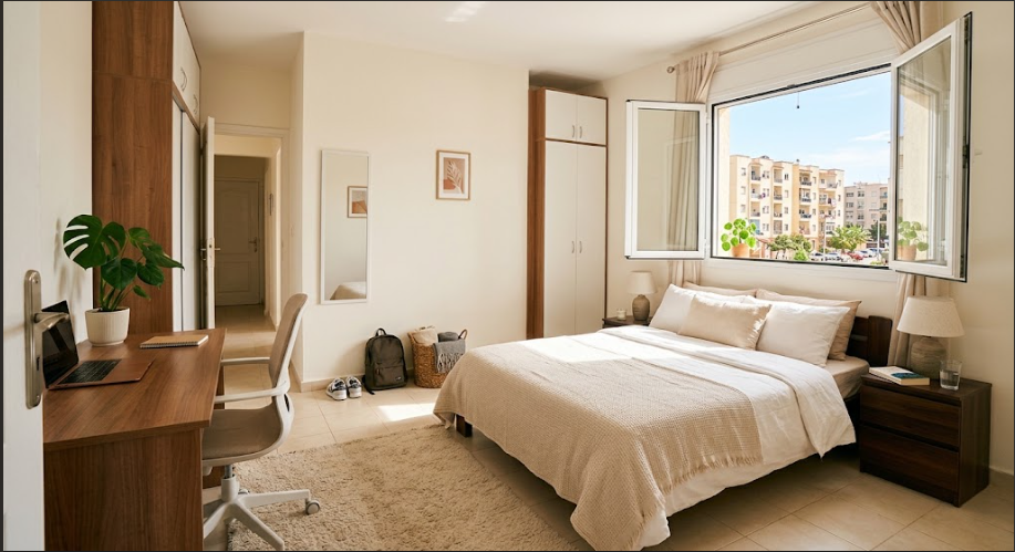 chambre lumineuse avec balcon — photo 1